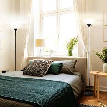 Brightech Sky Dome LED Floor Lamp - Dimmable & Stylish