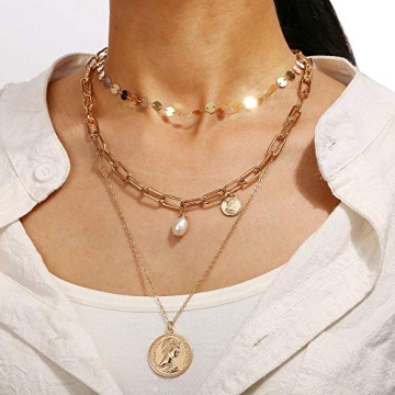 Stylish Neckcely Layered Choker Necklaces Set for Women