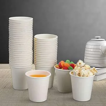 Cxsel 100 Pack 3 oz Paper Cups for Hot & Cold Beverages