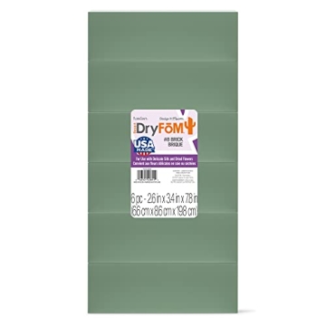 FloraCraft Floral Desert DryFōM 6 Bricks - Durable & Flexible Foam for Easy Flower Arrangements