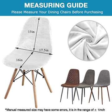 TOPCHANCES Stretch Shell Chair Cover,Mid Century Chair Covers Velvet Accent Chair Covers,Armless Cha...
