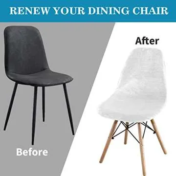TOPCHANCES Stretch Shell Chair Cover,Mid Century Chair Covers Velvet Accent Chair Covers,Armless Chair Slipcovers Washable Chair Protector for Dining Living Room Bedroom