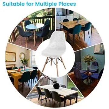 TOPCHANCES Stretch Shell Chair Cover,Mid Century Chair Covers Velvet Accent Chair Covers,Armless Chair Slipcovers Washable Chair Protector for Dining Living Room Bedroom