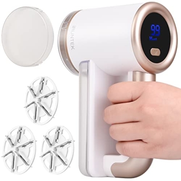 iRUNTEK Rechargeable Fabric Shaver: LED Display, 3-Speeds, Big Trash Box