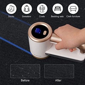 iRUNTEK Rechargeable Fabric Shaver with LED Display 3-Speeds