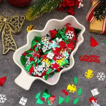 MARFOREVER Christmas Glitter Table Confetti Decorations