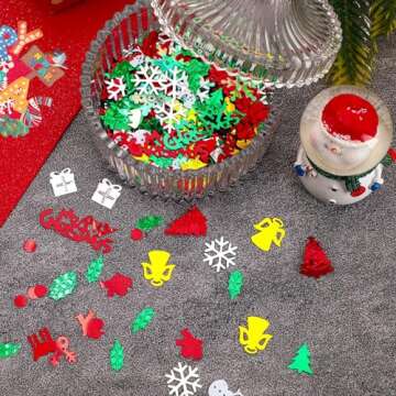 MARFOREVER Christmas Glitter Table Confetti Decorations