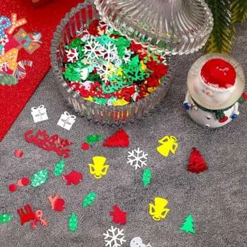 MARFOREVER Christmas Glitter Table Confetti Decorations