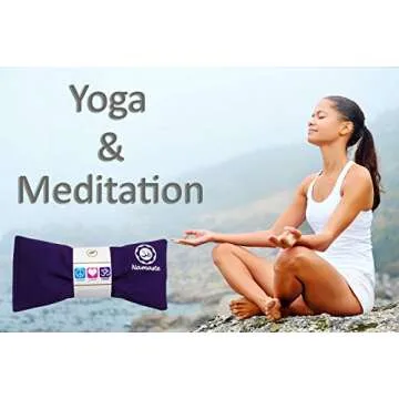 Happy Wraps Namaste Lavender Yoga Eye Pillows - Hot Cold Aromatherapy for Stress, Meditation, Spa, Relaxation Gifts - Set of 4 - Purple Cotton