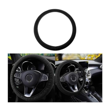 Elastic Stretch Steering Wheel Cover, Universal 15 Inch Automotive Steering Wheel Cover, Microfiber ...
