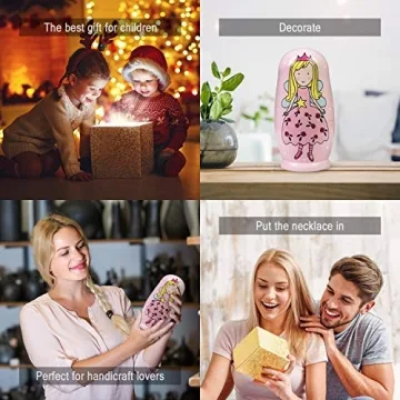 Adorable 5-Piece Handmade Wooden Nesting Dolls