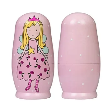 Adorable 5-Piece Handmade Wooden Nesting Dolls