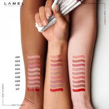 Lamel Matte Gel Lip Liner Pencil - Weightless & CreamyTexture - Sharpenable - Longwear & Waterproof - High Pigmented & Flawless Finish - Cruelty-free & Paraben-Free - 403, 1,7g/0.05oz. (Burnt Ocher)