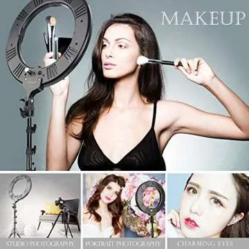 ZOMEI 14 inch LED Ring Light, Dimmable 41W 5500k Output Makeup and YouTube Video Light Professional ...