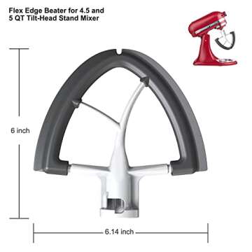 Flex Edge Beater for KitchenAid Mixer Enhances Mixing Efficiency