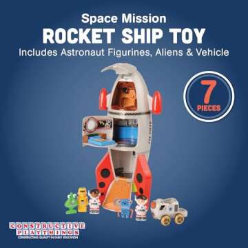 Exciting CP Toys Space Mission Rocket Ship Toy - STEM Fun for Kids 3 Years and Up!