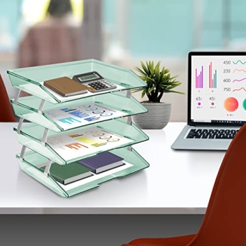 Acrimet 4 Tier Letter Tray Organizer - Stylish & Durable