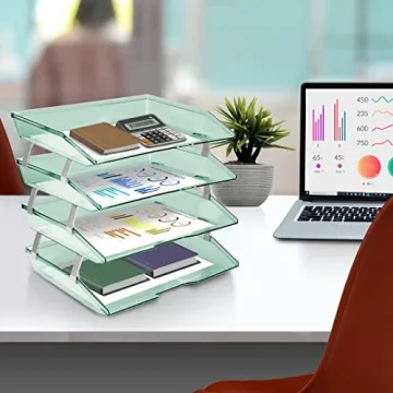 Acrimet 4 Tier Letter Tray Organizer - Stylish & Durable