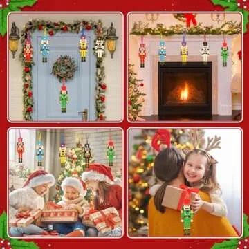 Fennoral 12 Pack Nutcracker Craft Kit for Kids Make You Own Foam Stickers Ornament DIY Christmas Arts and Crafts fo Chirstmas Party Supplies Christmas Tree Decoration