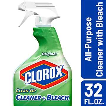 clorox Clean-Up All Purpose Cleaner with Bleach, Original, 32 Ounce Disinfecting Bathroom Cleaner, B...