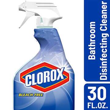clorox Clean-Up All Purpose Cleaner with Bleach, Original, 32 Ounce Disinfecting Bathroom Cleaner, Bleach Free, 30 Ounce