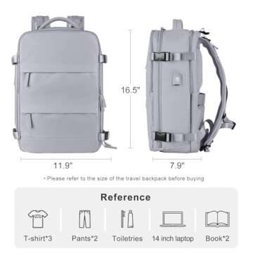 coofay Personal Item Travel Backpack for All Travelers