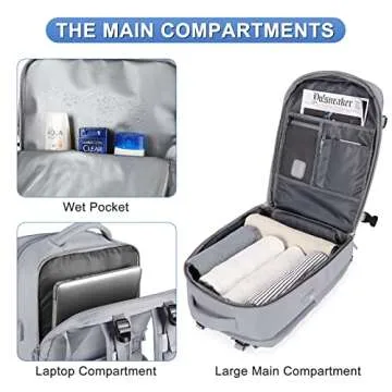 coofay Personal Item Travel Backpack for All Travelers