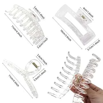 MORIKOKI Jumbo Hair Clips for Every Hair Type