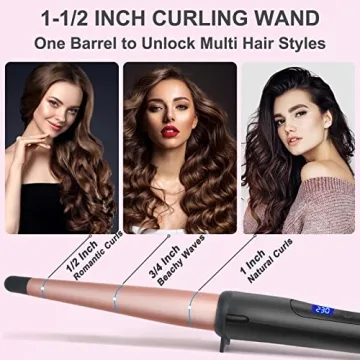 Hair Curling Wand for All Hair Types with Heat Glove