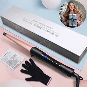 Hair Curling Wand for All Hair Types with Heat Glove