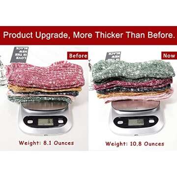 Bienvenu Slouch Boot Socks for Women (5 Paris), Crew Cotton Funny Slouchy Socks, Fun Cute Trouser Dress Socks