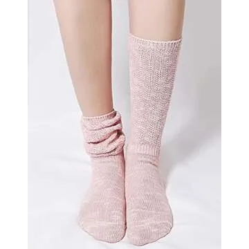Bienvenu Slouch Boot Socks for Women (5 Paris), Crew Cotton Funny Slouchy Socks, Fun Cute Trouser Dress Socks