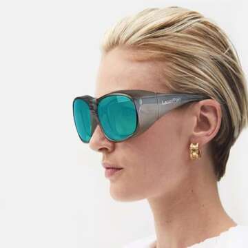 LaserPair Blocking Red Laser Glasses, 620-700nm Ruby Laser Safety Glasses for Laser Hair Removal 635...