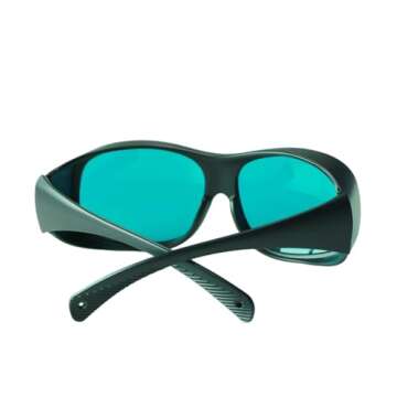 LaserPair Blocking Red Laser Glasses, 620-700nm Ruby Laser Safety Glasses for Laser Hair Removal 635nm, 650nm, 694nm And LED Red Light Therapy Safety Glasses