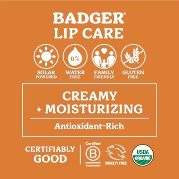 Badger Cocoa Butter Lip Balm Set - Organic Flavored Balms 4-Pack