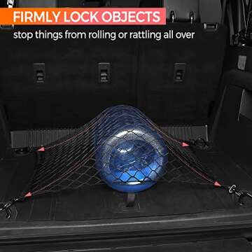 Cargo Net fit for 2021 2022 Ford Bronco Accessories Trunk Storage Organizer Mesh Pocket,Interior Accessories (for Bronco 4 Door)