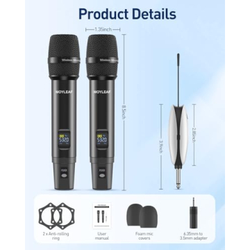Wireless Microphones - UHF Dual Handheld Microphone System