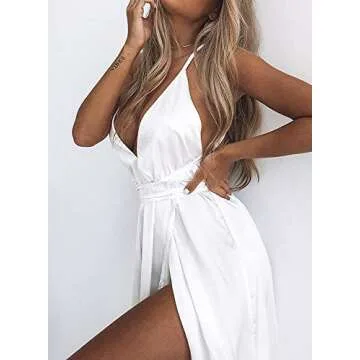 Elegant Yimeili Satin Formal Dress for Women - Backless Maxi