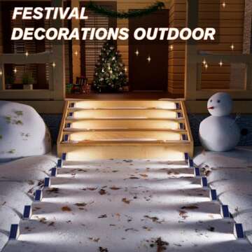 VOLISUN Solar Stair Lights 6 Pack, Solar Step Lights Waterproof IP67, Outdoor Step Light with 13 LED...