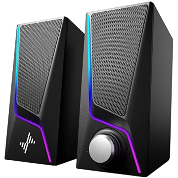 USB Powered PC Speakers with Bass-Boost & 6 Modes