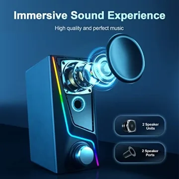 USB Powered PC Speakers with Bass-Boost & 6 Modes
