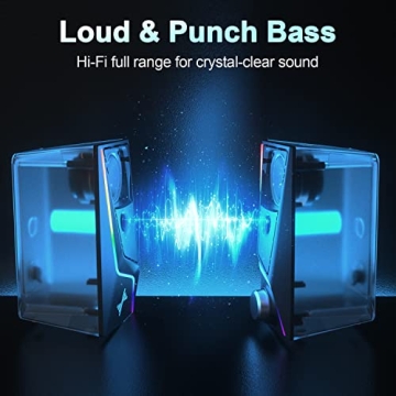 USB Powered PC Speakers with Bass-Boost & 6 Modes