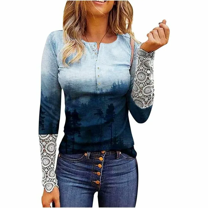 Trendy Ribbed Knit Henley Tops for Women 2022