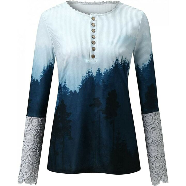 Trendy Ribbed Knit Henley Tops for Women 2022