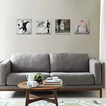 Cortolar Banksy Canvas Wall Art Set Unique Home Decor