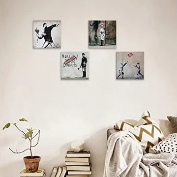 Cortolar Banksy Canvas Wall Art Set Unique Home Decor