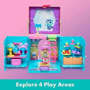 Gabby’s Dollhouse, Dress-Up Closet Portable Playset with a Gabby Doll, Surprise Toys and Photo Shoot Accessories, Kids Toys for Ages 3 and up