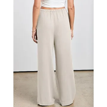 Shop ANRABESS Women's Linen Palazzo Pants - Stylish & Comfortable