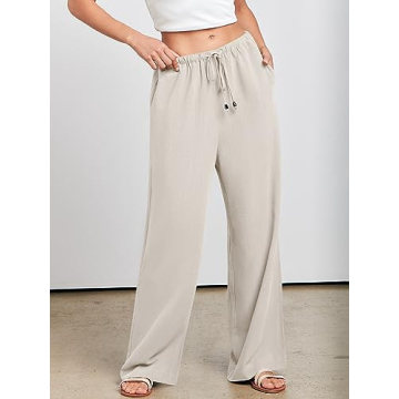 Shop ANRABESS Women's Linen Palazzo Pants - Stylish & Comfortable