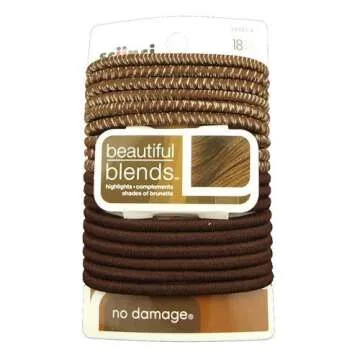 Scunci U Got This No-Damage Color Match Hair Elastics - 18 Brunette 4mm